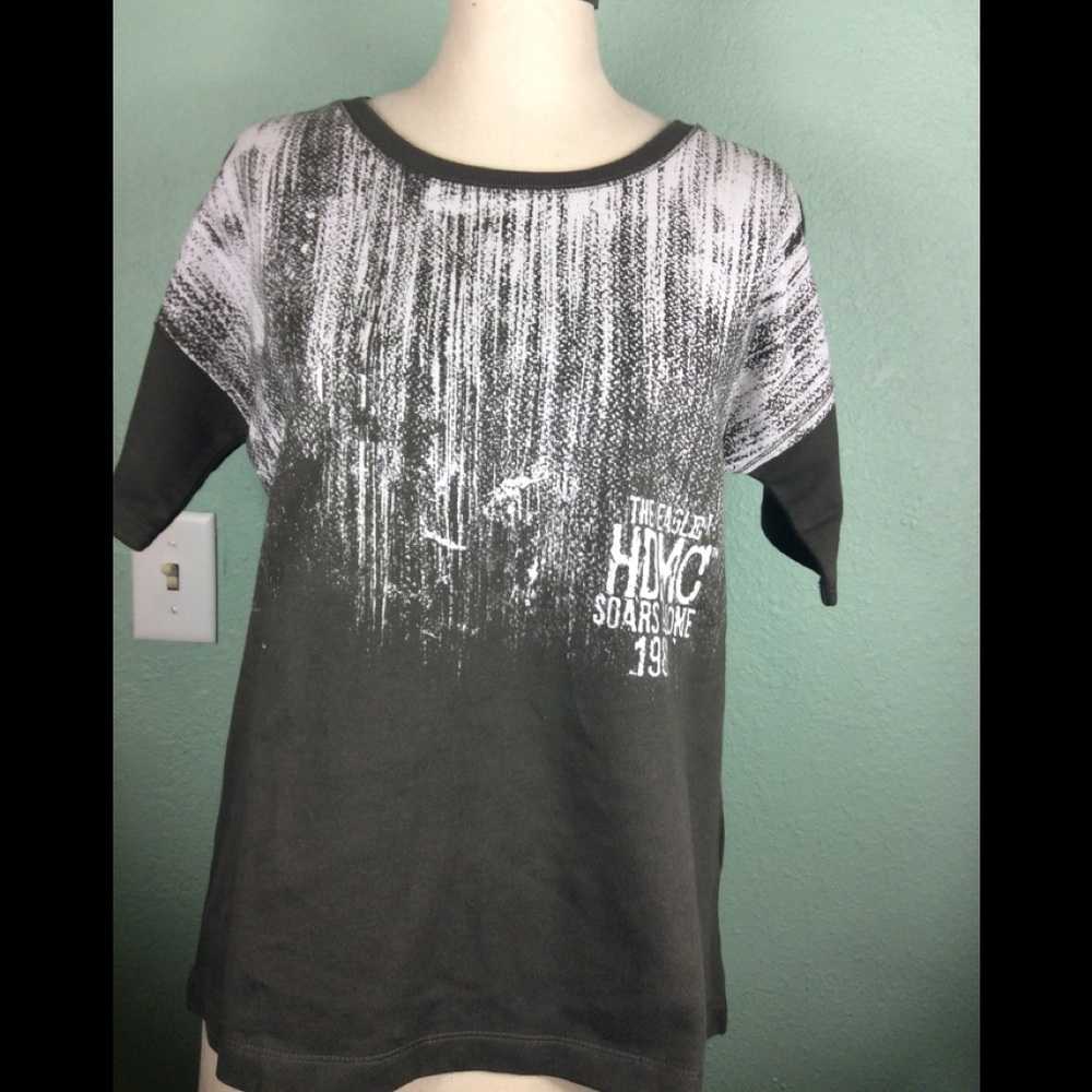 Harley Davidson army green blouse size medium